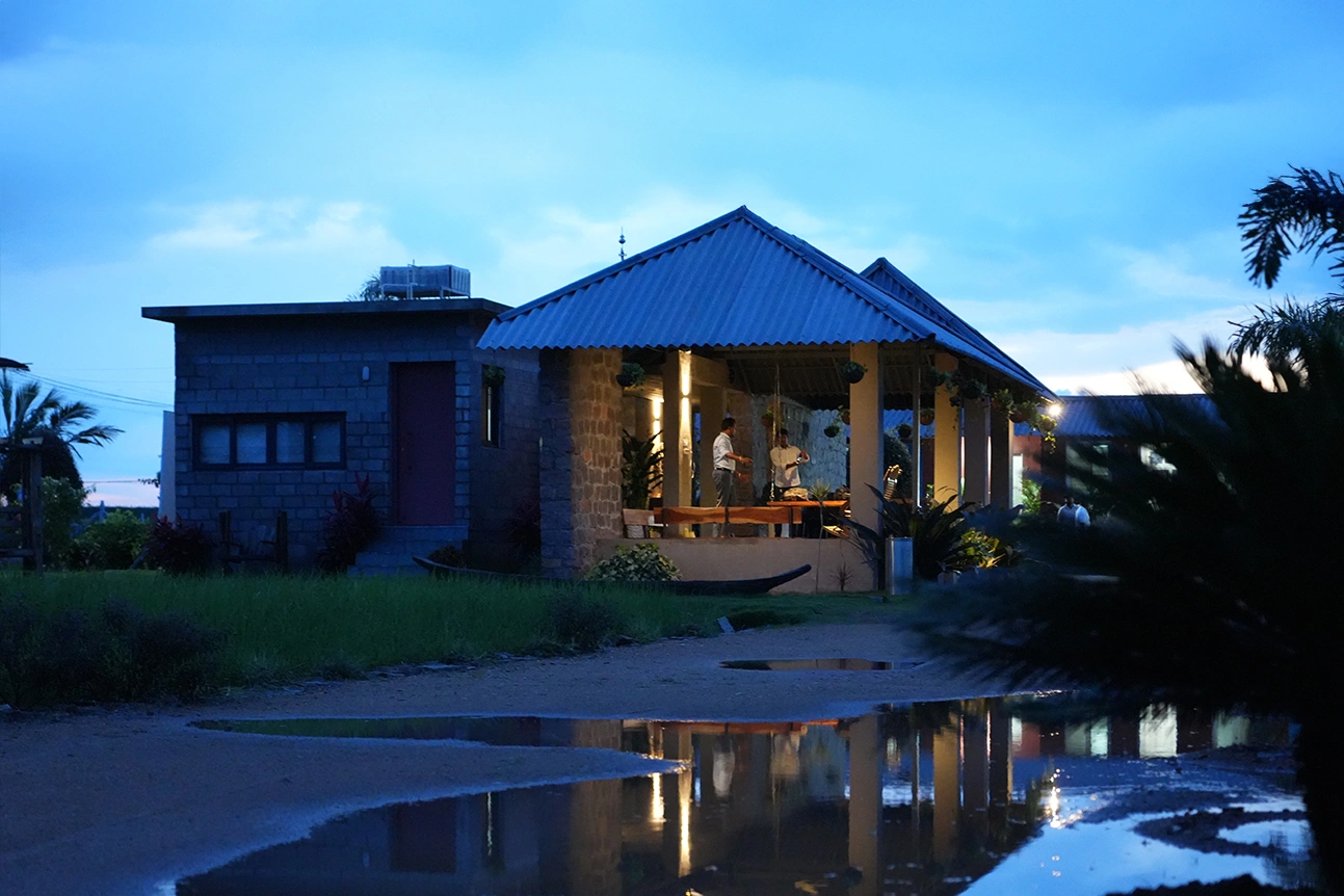 Modern farmhouse with nature integration